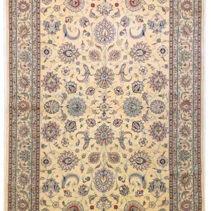 Beige Persian Mashad on silk base