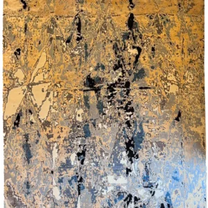 CLA 123 Modern multi color 60% bamboo silk & 40% wool