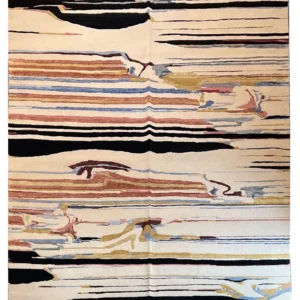 Modern multi color 60% bamboo silk & 40% wool