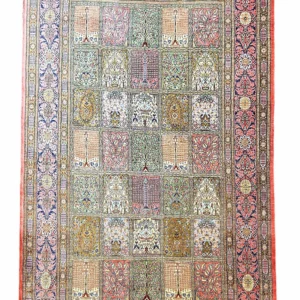 Pure silk Persian Qom Bakhtiyar design