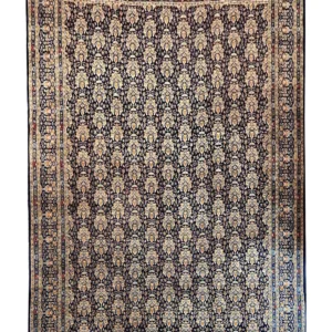 Vintage Persian Mood in Gul Dan design wool on cotton base